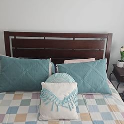 Queen Bed Frame With Matress and Box Spring