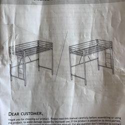 Metal Loft twin Bed 