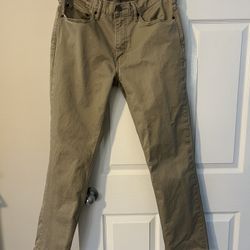 Levis 541 Athletic Taper Jeans Men's 34 x 34 32 Khaki Tan Cotton Blend Straight   Comfortable/ stretch   Size is 34x34 but measurements show 34x32