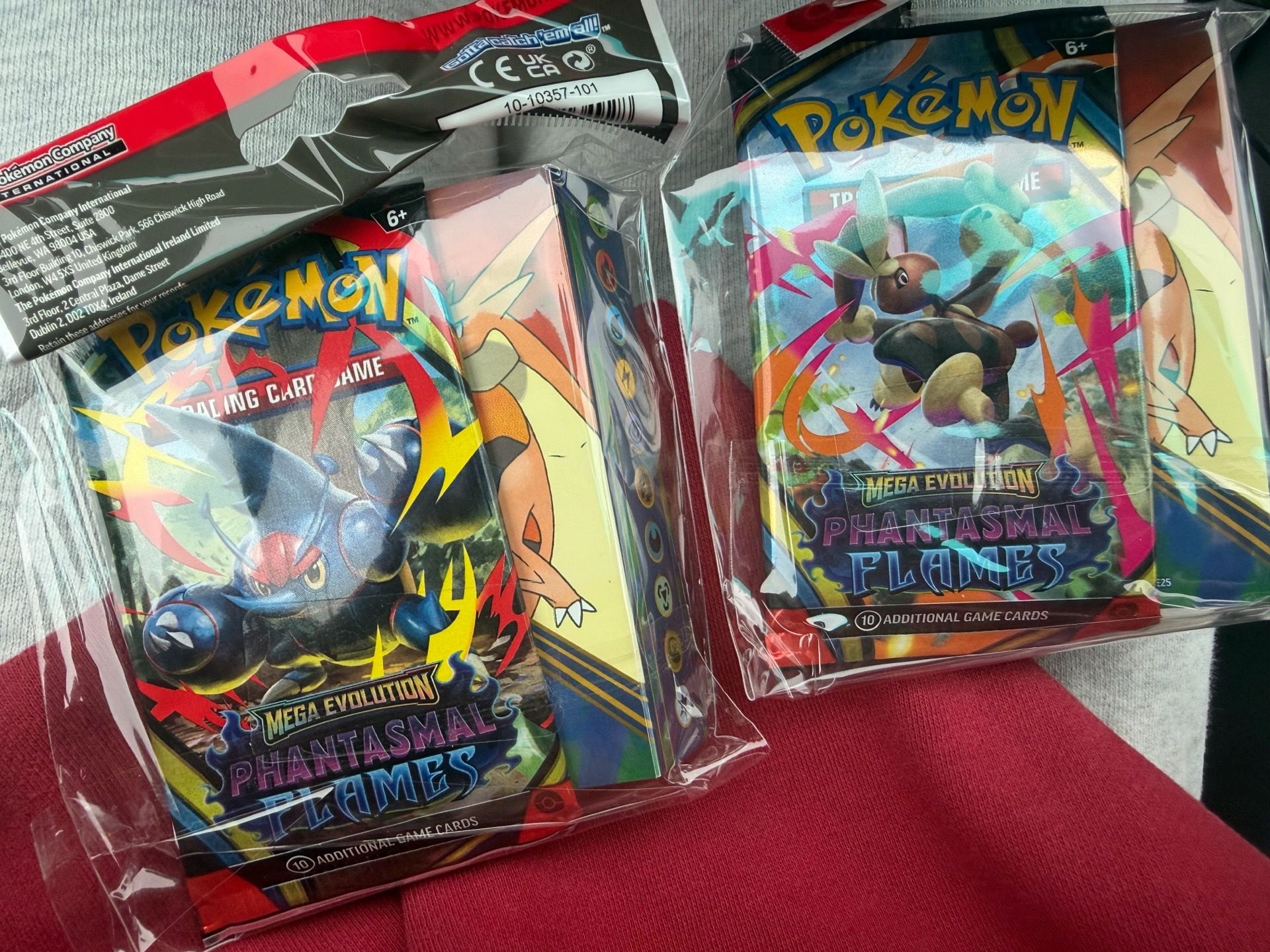 Pokémon Phantasmal Flame booster 2 packs plus mini portfolio