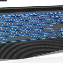 Wireless Keyboard with 7 Colored Backlits NEW