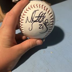 Signed baseball number 21 on the Padres Signed baseball number 21 on the Padres