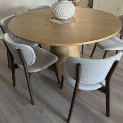 New Round Wood Dining Table 47” - Free Delivery ✅ Gorgeous Wooden Round Dining Table 