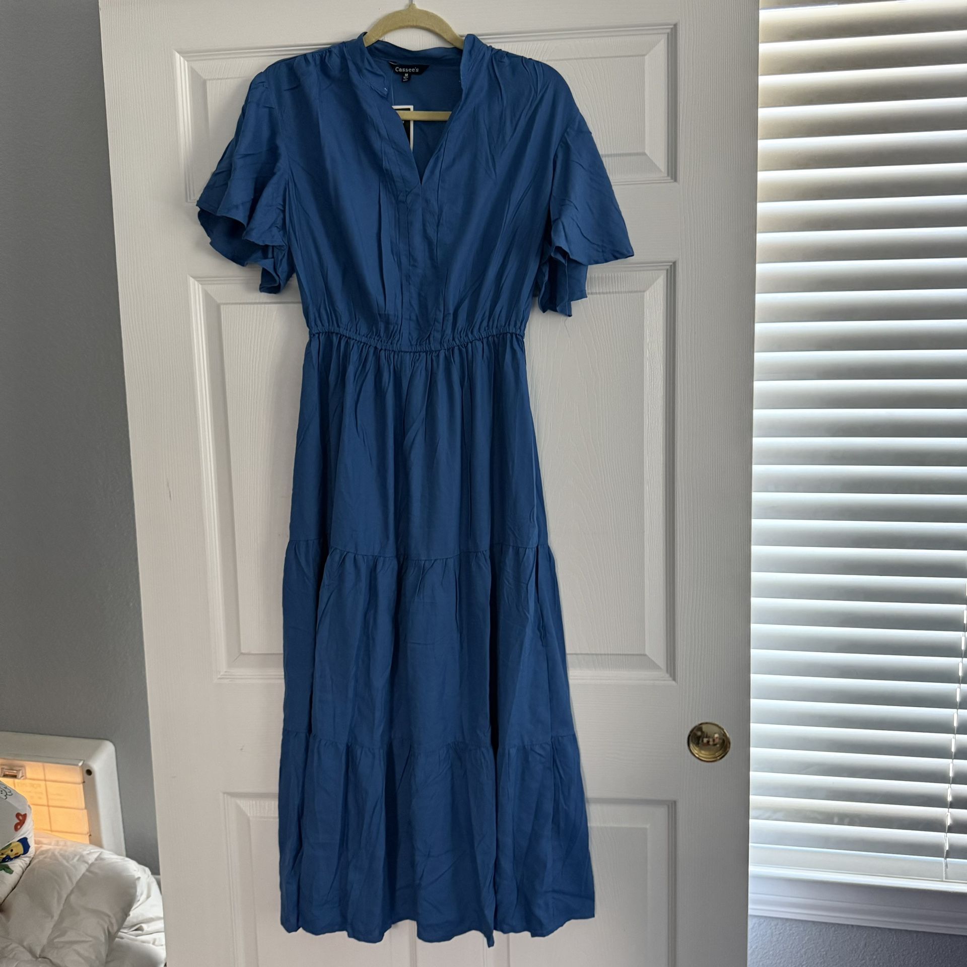 Cassee’s Blue Midi Short Sleeve Dress  
