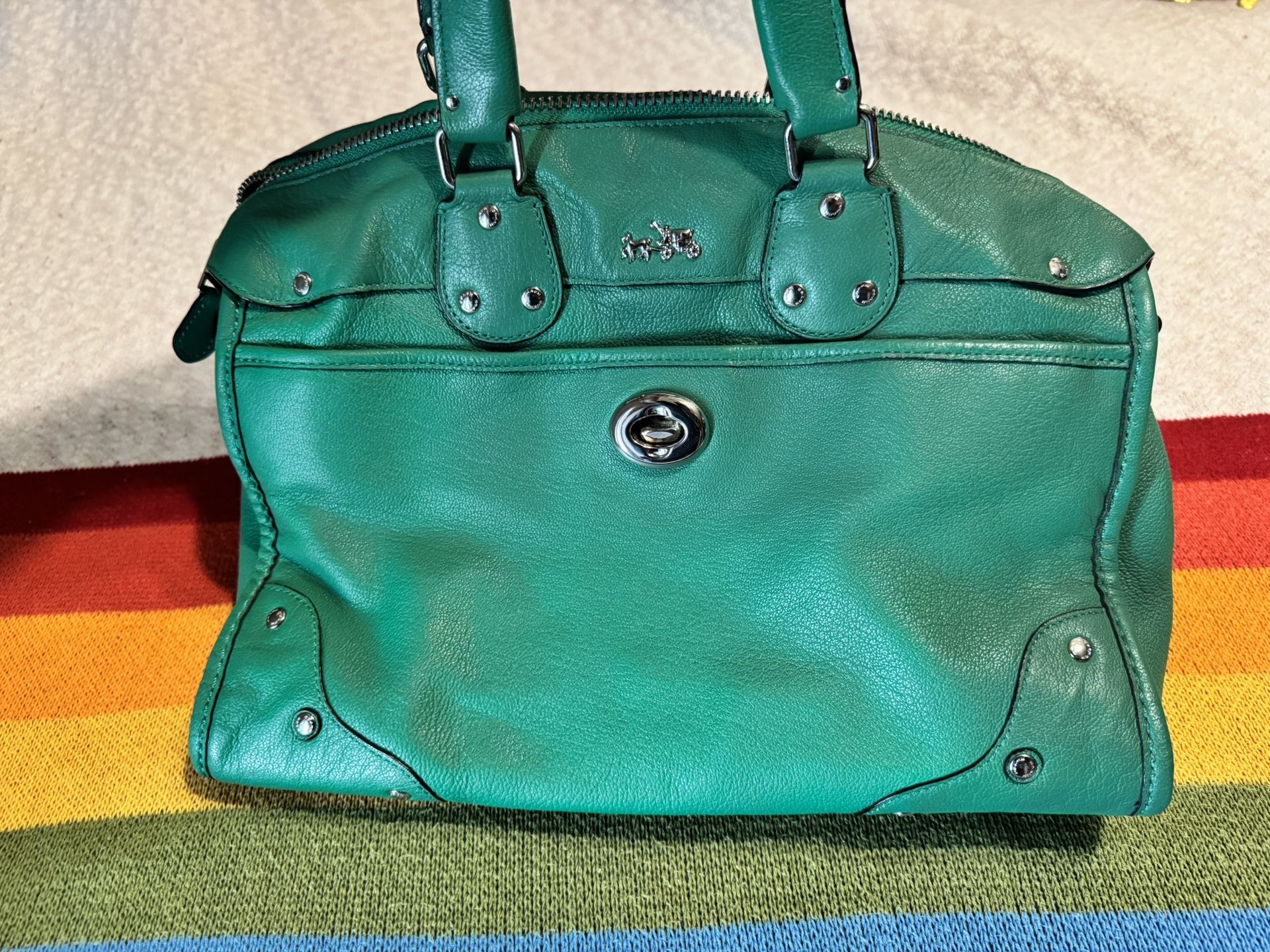 Coach Leather Rhyder Satchel
