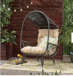 Outdoor Egg Chair With Fabric Cushion. New In Box