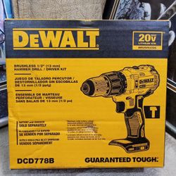 NEW DEWALT 20V BRUSHLESS 1/2  HAMMER DRILL 