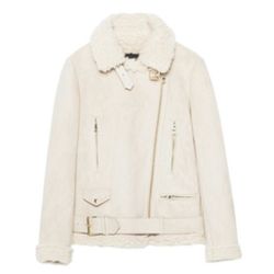 Zara faux suede sherpa jacket