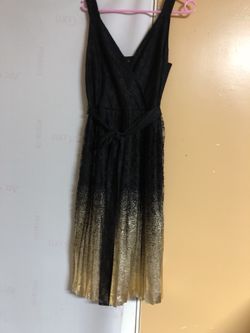 Blacks and gold dress - size 10 - used once - from JC Penny