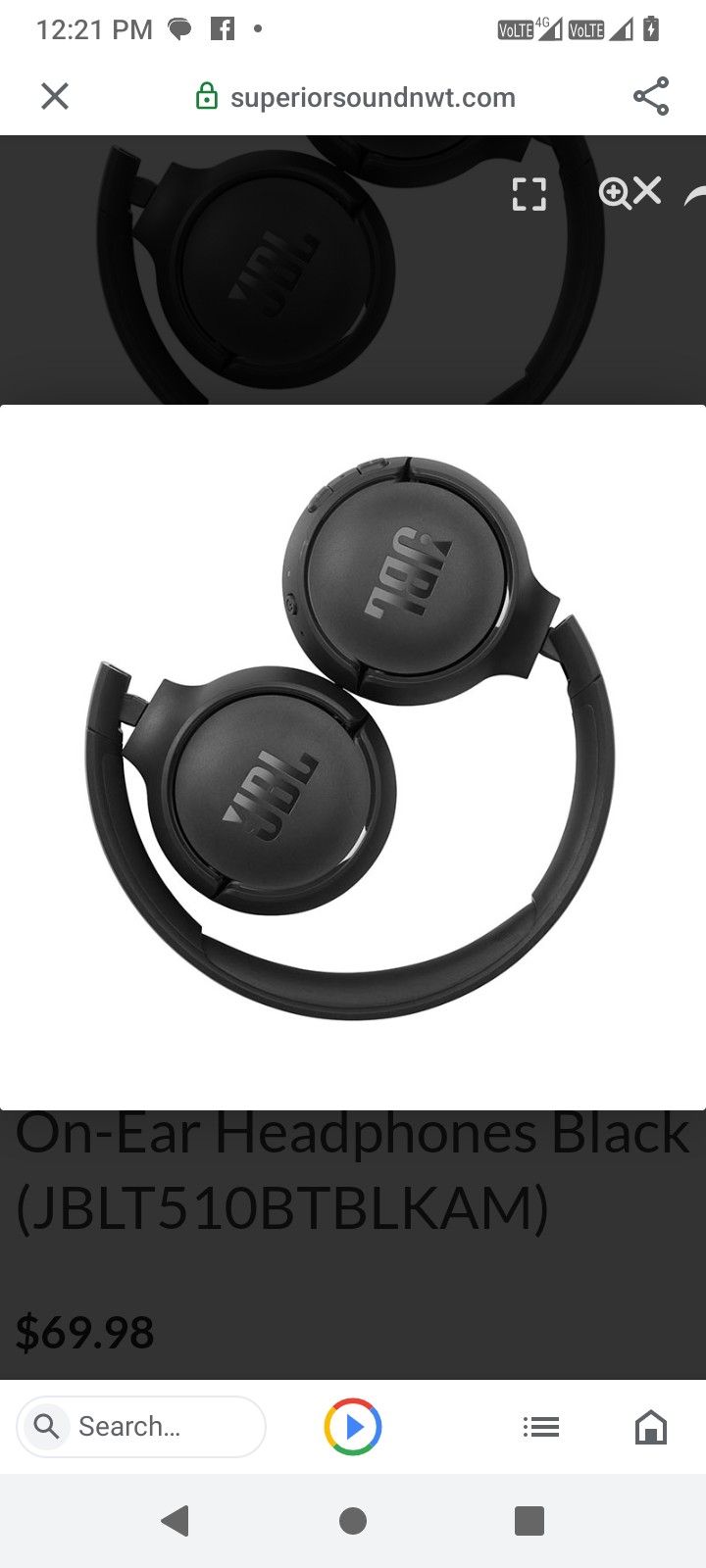 JBL Tune 510BT Wireless Headphones 