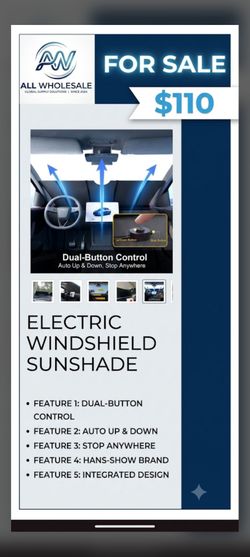 Ev base Tesla model y electric windshield shade new