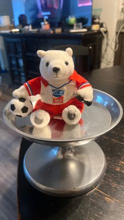 Coca-Cola white bear beanie Athens 2004 Olympics