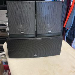 Two Rca Speakers One Boston Speaker