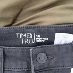Time tru women's jeans black size 10