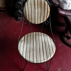 Vintage Metal Striped Chair