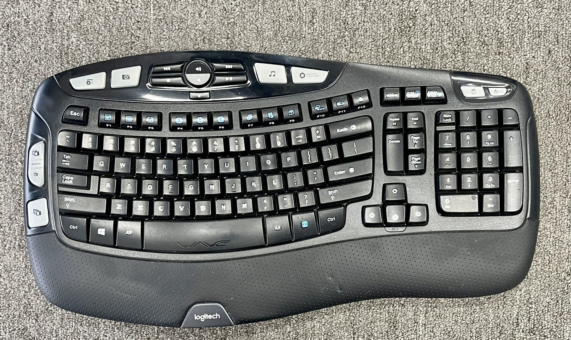 Logitech K350 Ergonomic Wireless Keyboard With USB Dongle