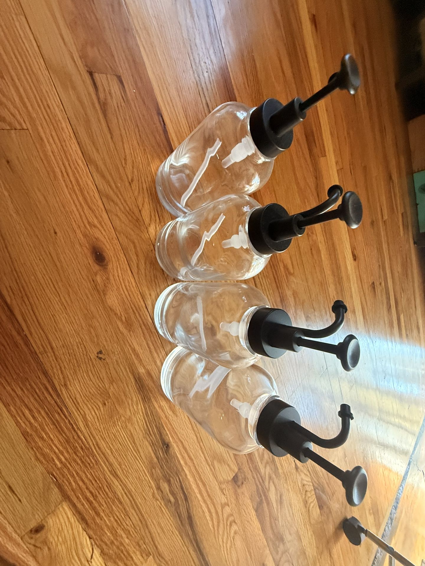 4 New Glass Pump Jars