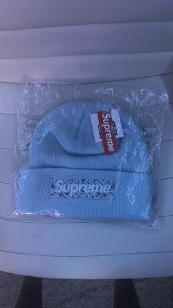 Light Blue Supreme Bandana Box Logo Beanie