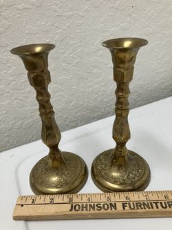 Two Brass Candlesticks