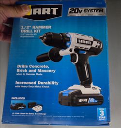 Hart 1/2" hammer drill kit NEW
