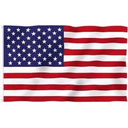 American Flag 2 x 3ft, 100% Fine Polyester Fabric, Bright Colors and Prevent Fading. American Flag double stitched with brass grommet, 1 pack.