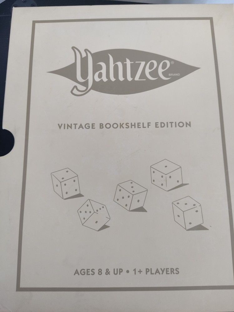 YAHTZEE Vintage Bookshelf Edition by WS Game Company Deluxe Board Dice Game