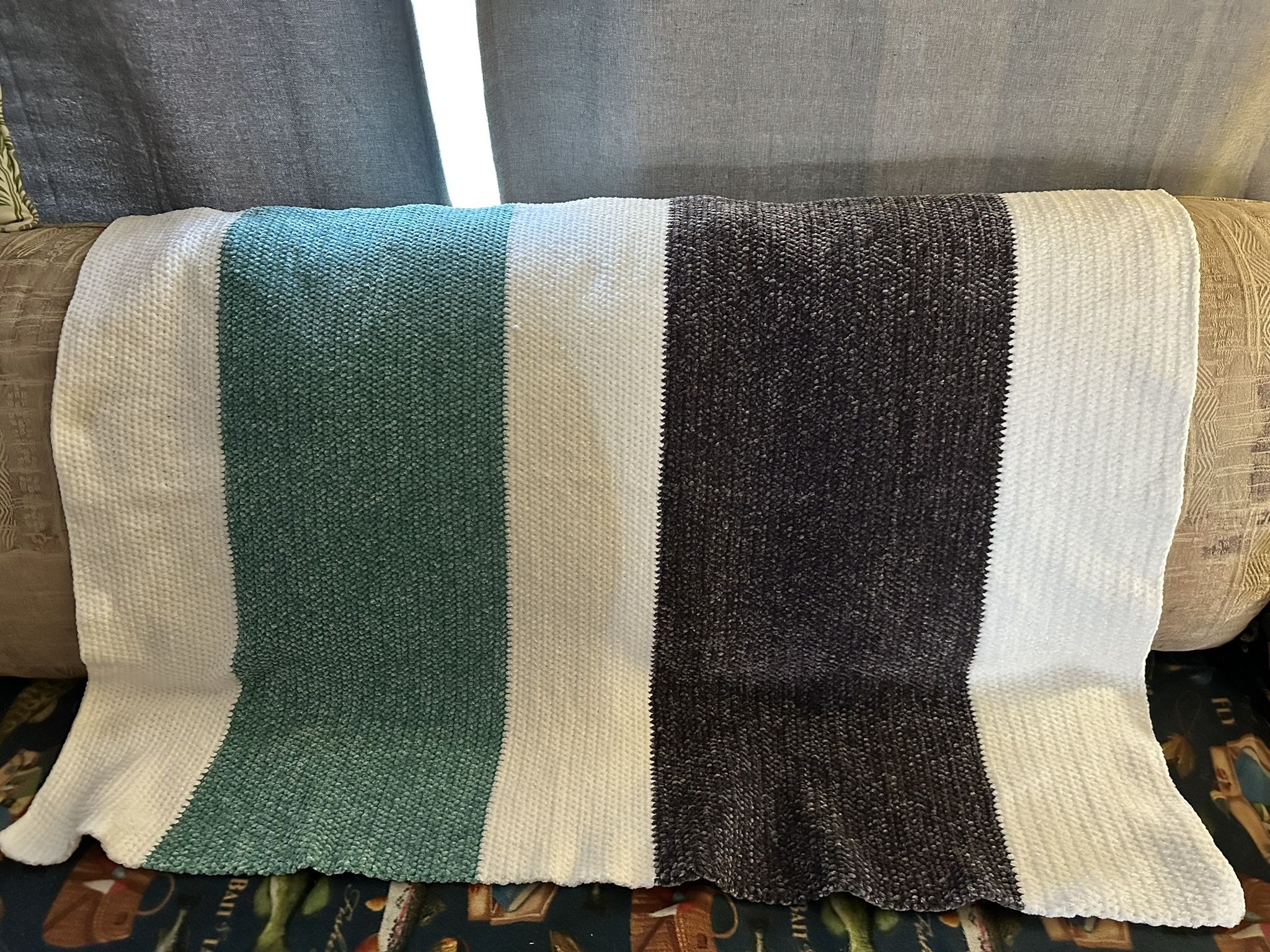 Handmade Crocheted Velvet Throw