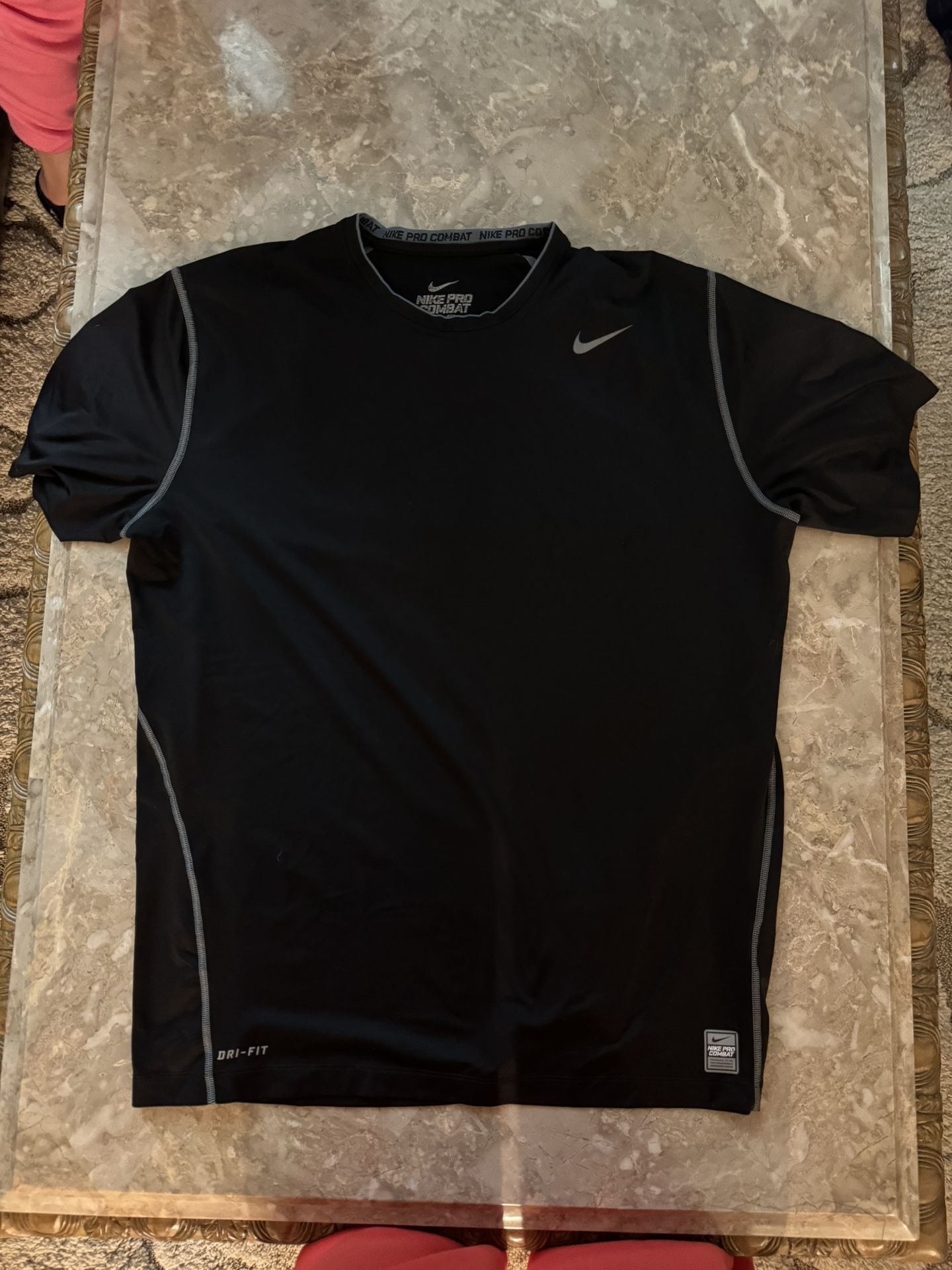 Black Dri-Fit Short Sleeve Shirt — Nike