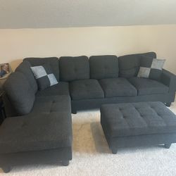 Sectional Sofa Plus Ottoman 