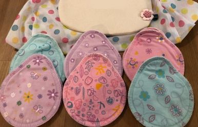 Nursing Pads! Organic Cotton Reusable x 14 Pcs