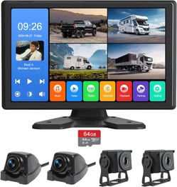Camotop 4 Channel 10.26" Backup Camera System 1080P DVR RV Truck #1968E Y3