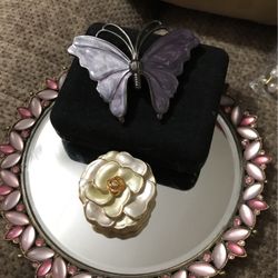 Beautiful !! Butterfly Lavender Hair Clip