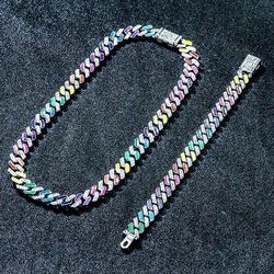 Gummy Cuban Chain 18k White Gold