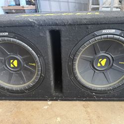 2 12” Kicker Comps With Alpine 500 Amp