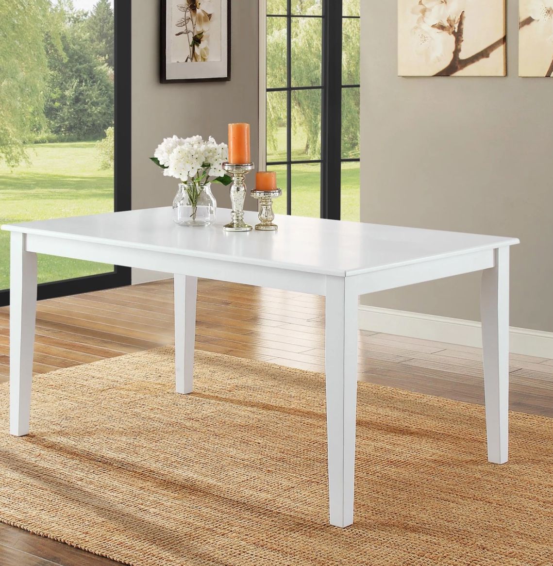 Better Homes & Gardens Bankston Dining Table, White