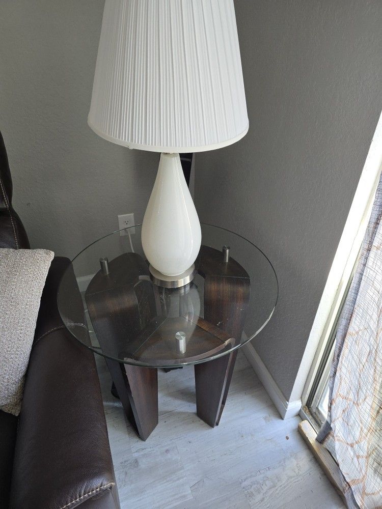 Havertys Living room Glass Tables and Lamps