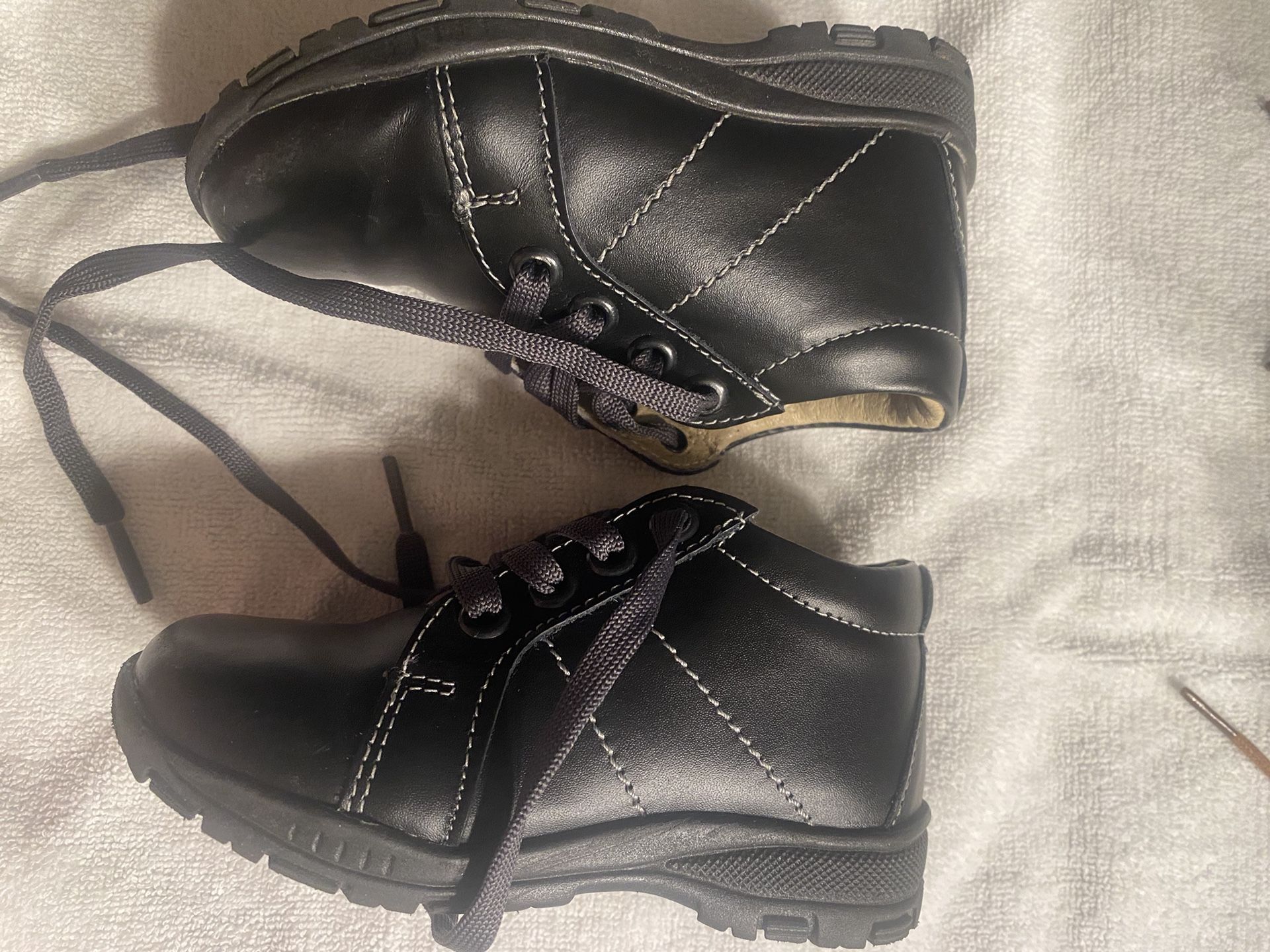 Boys Black Dress Or Casual Boots Shoes Size 6 Toddler By Mini Bubujas