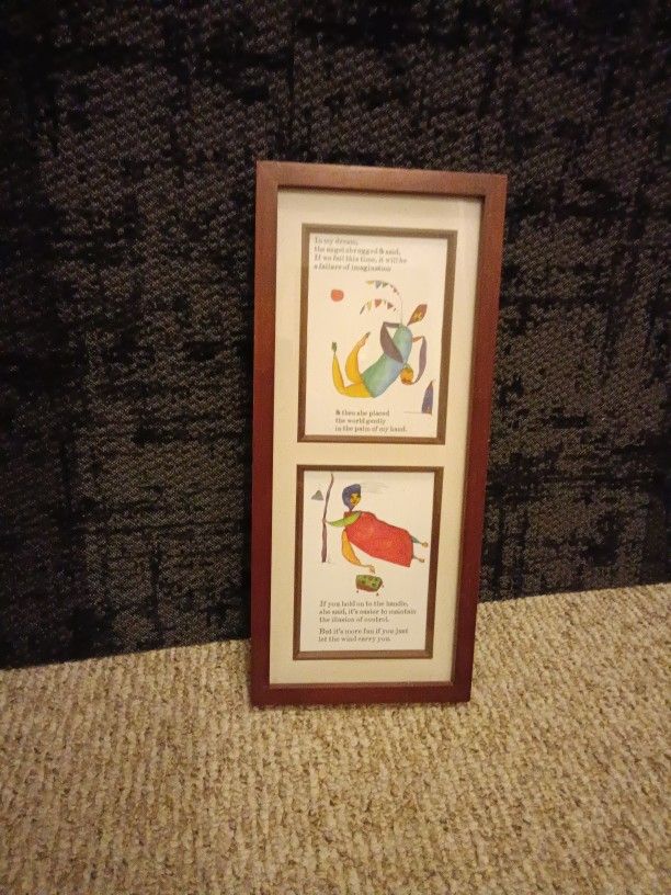 Colorful Framed Art with Poem