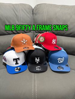 MLB new era Astros. Rangers, Yankees, giants, nationals, marlins, mariners, white Sox, Mets, Phillies and orioles 9fifty a frame SnapBack hats