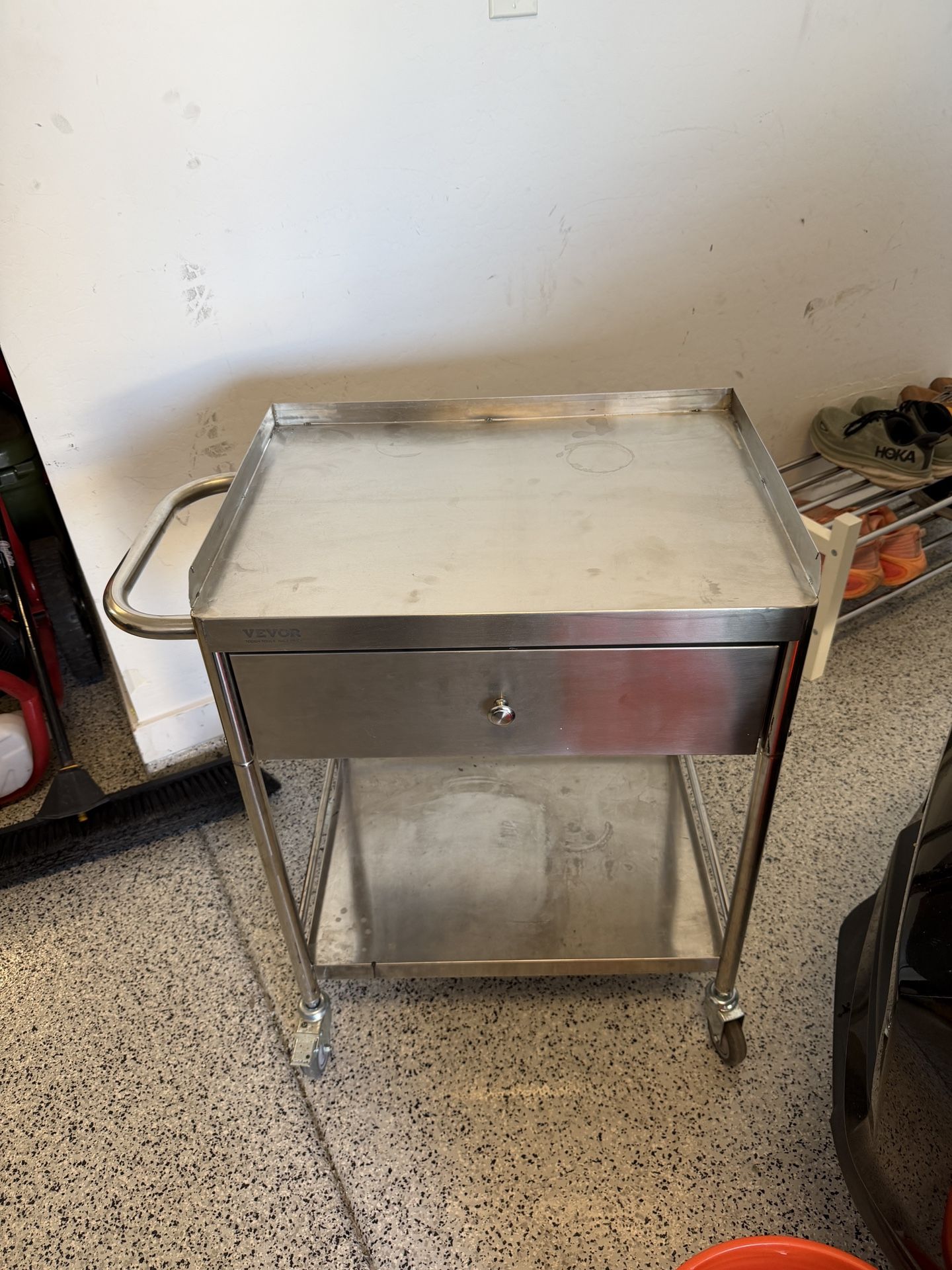 VEVOR Medical Cart, 2-Layer Stainless Steel Cart