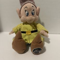 Walt Disney World Dopey From Snow White 10 Bean Bag Plush
