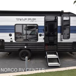 SHORT 2022 Forest River Wolf Pup 16FQ Travel Trailer