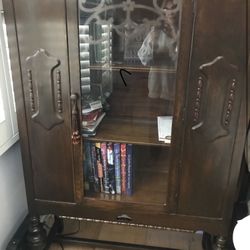 Antique Book Cabinet/ China Cabinet 