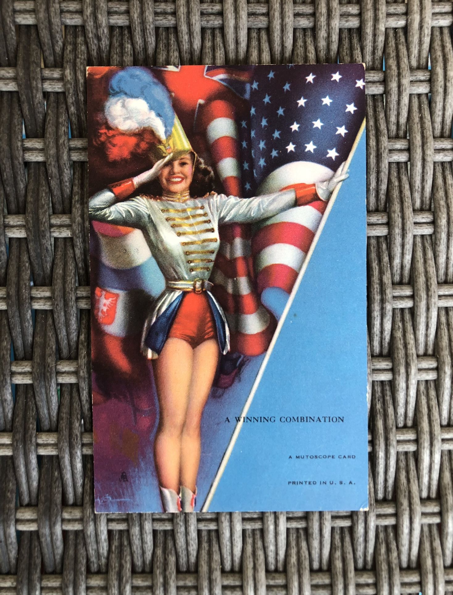 Rare Vintage/Antique Risqué Pin Up Girl 1940s Card/Postcard GC 3.5 x 5.5 USA