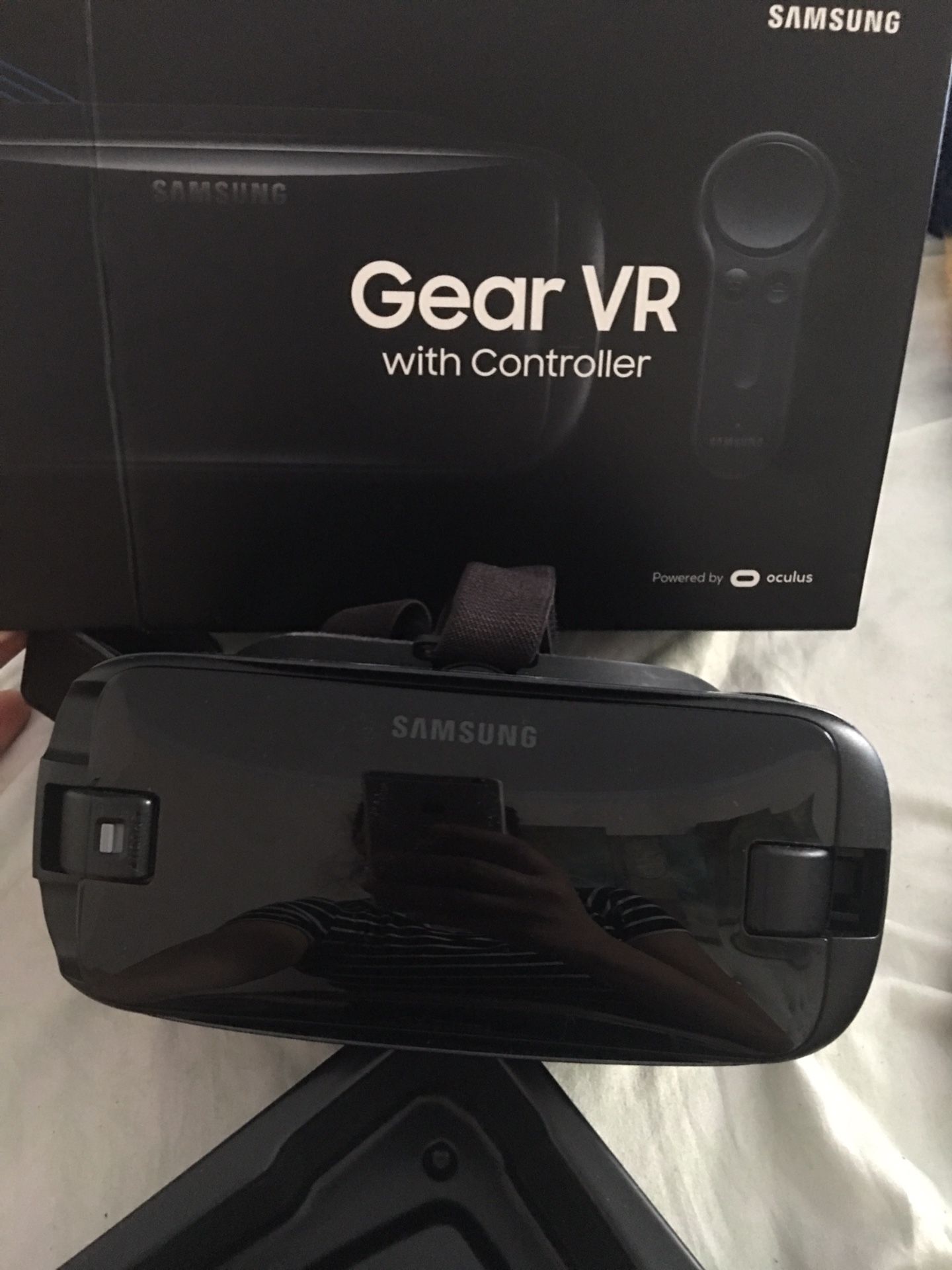 Samsung Gear VR with controller.