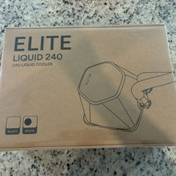 Cooler Master 240 Elite Liquid White CPU Liquid Cooler, Dual-Chamber Pump, Customizable aRGB Lighting, Maintenance-Free, Easy Install