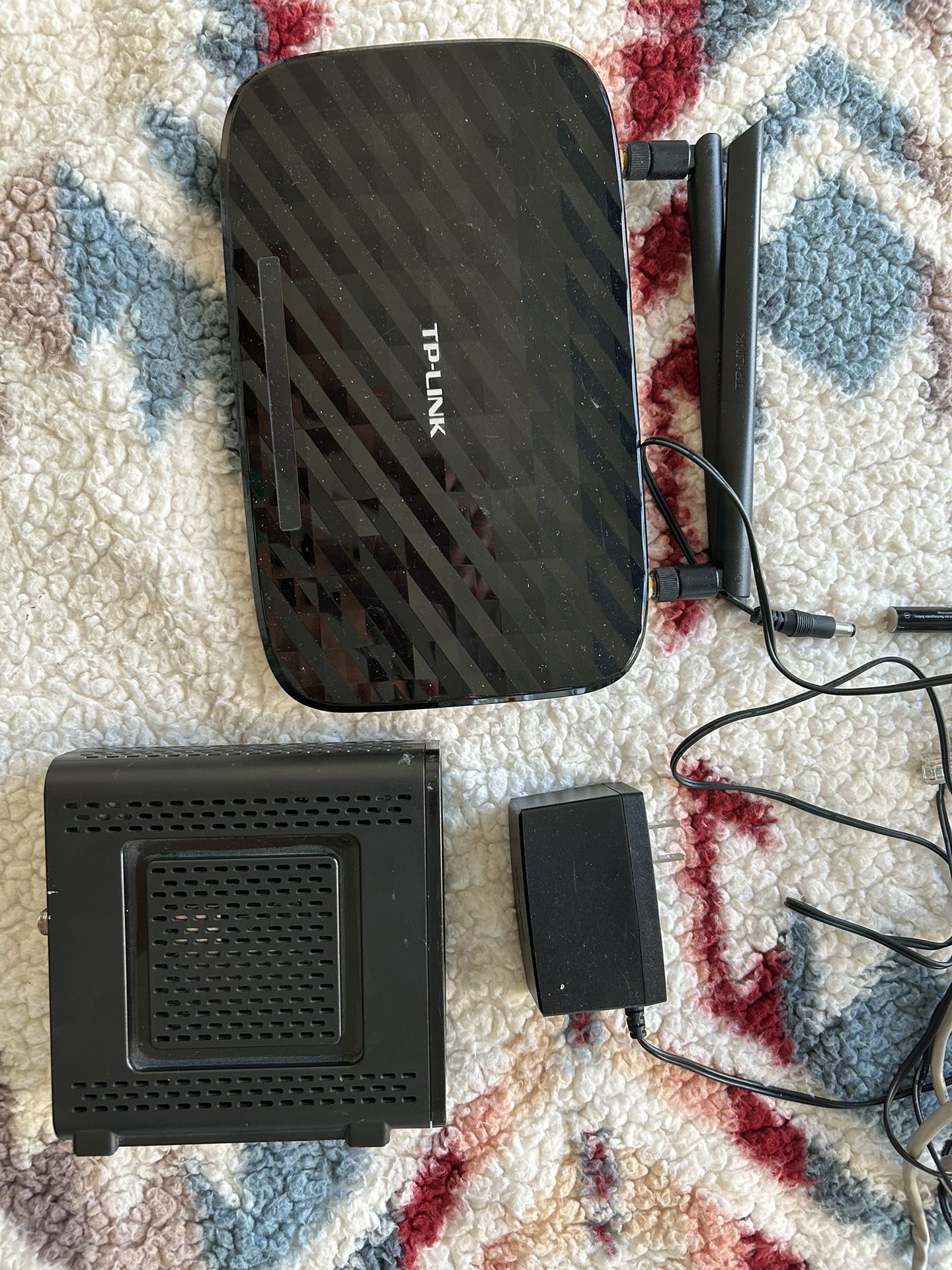 TP Link router and Motorola Modem