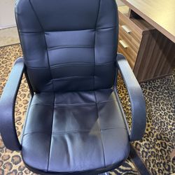 Computer Chair Leather black 