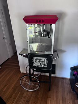 Popcorn machine and rolling cart