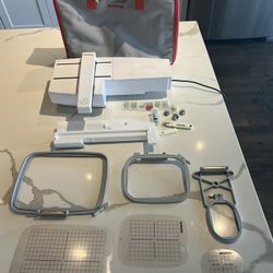 Bernina Embroidery SM1 Attachment, Bobbers, Needles, etc.  With 3 Hoops